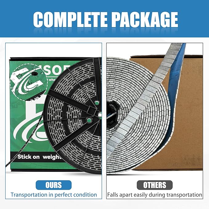 0.25 Oz Black Adhesive Wheel Weights（715pcs,11lbs/5kg）,1/4 Oz Stick on Wheel Weights for Cars, Trucks, SUVs, Motorcycles, Low Profile