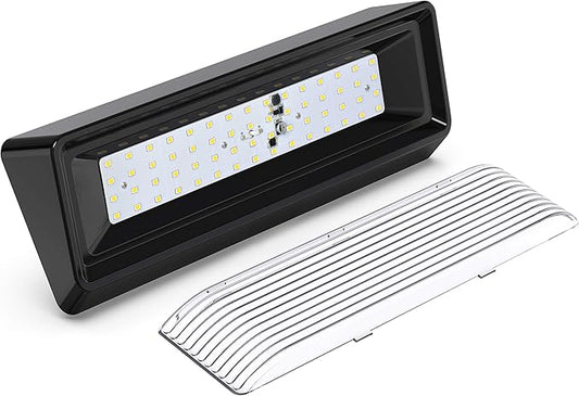 Leisure LED RV Exterior Porch Utility Light XL 12v 650 Lumen Lighting Fixture. Replacement Lighting for RVs, Trailers, Campers, 5th Wheels Black Base Clear Lens (Black, 1-Pack)