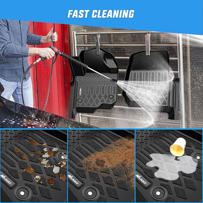 Nilight TPE Floor Mats for Ford Expedition & Max Bench Seat 2018 2019 2020 2021 2022 2023 2024 2025 All Weather Custom Fit Heavy Duty Floor Liners