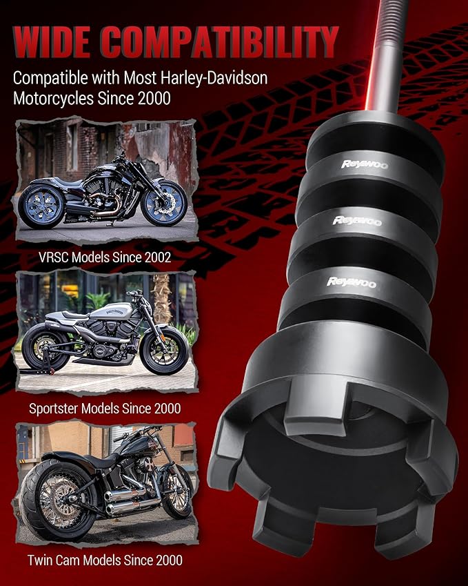 Motorcycle Wheel Bearing Puller Tool Kit Compatible with Most Harley Davison Motorcycles from 2000, Wheel Bearing Removal and Installation Tool for 3/4" 1" 25mm Bearings