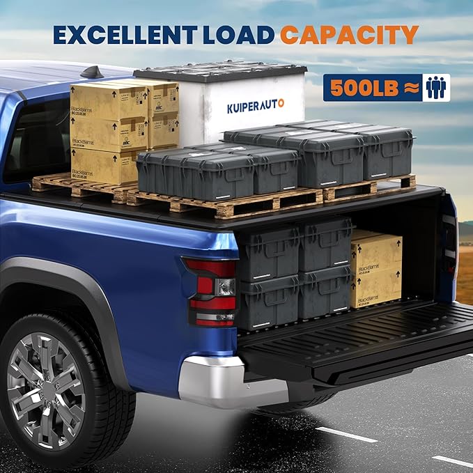 Fiberglass Tri Hard Compatible for 2005-2025 Nissan Frontier Tonneau Cover Truck Bed Cover | 6 FT Fleetside Bed On Top 72 inch