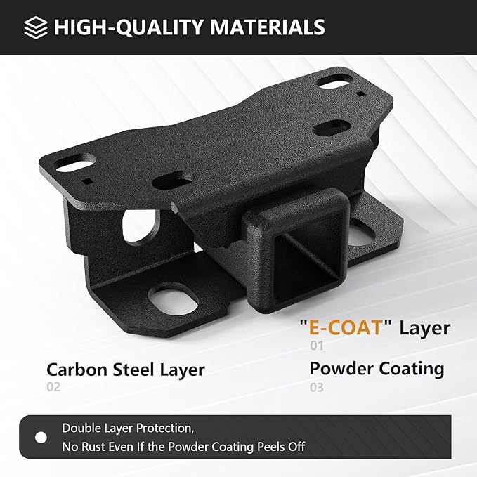 Tow Hitch 2 Inch, for Lexus GX460 Tow Hitch, 2 Inch Receiver, Class 3 Trailer Hitch Compatible with 2010-2024 Lexus GX460 GX 460 Hitch Receiver with Cover, Black Power Coat Towing Combo