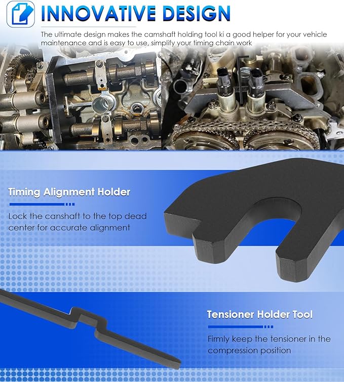 Camshaft Holding Tool Kit for Ford 3.5L & 3.7L 4V Engines, Timing Alignment Holder Tool with Chain Tension Tool Replace 303-1248 303-1530