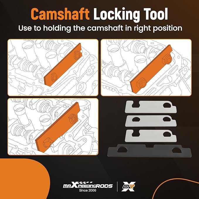 maXpeedingrods Camshaft Retaining Aligning Timing Tool Kit for GMC Cadillac Buick Pontiac Chevrolet Opel Saab 2.8 2.9 3.0 3.2 3.5 3.6 3.7 4.2 Engine, J-44221 EN-48383 EN-46105 EN-46106 EN-46111