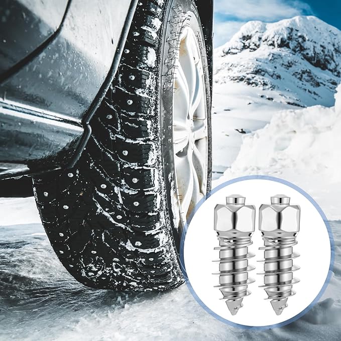 500pcs 6x18mm Carbide Screw Tire Studs Anti Slip Snow Tire Studs Wheel Tyre Anti Ice Snow Spikes for SUV/tractor/ATV/UTV/motorcycle, with Installation Tool