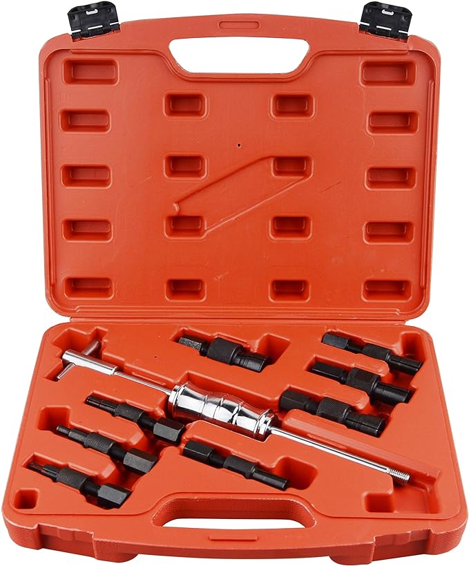 DAYUAN Blind Hole Collet Bearing Puller Set,9 pcs 8-32mm Inner Bearing Extractor Kit with Slide Hammer Insert Bearing Removal Tool