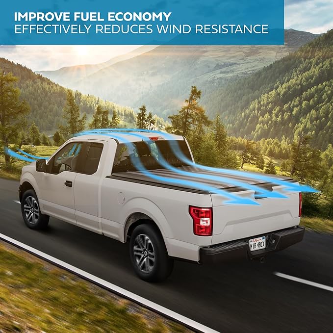 Flag Truck Tonneau Cover for Chevy Silverado 2500HD 3500HD / GMC Sierra 2500HD 3500HD (2014-2018) with 6.6 ft Bed Length, Soft Roll-Up All-Weather Retractable Truck Bed Cover