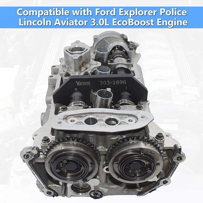 303-1696 Camshaft Holding Alignment Timing Tool, Compatible with Ford Explorer Lincoln Aviator Police Interceptor Utility 3.0L EcoBoost Engine, with Portable Case and Gloves