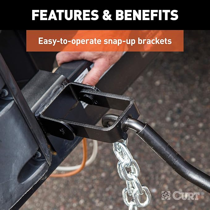 CURT 17062 Round Bar Weight Distribution Hitch with Integrated Lubrication and Sway Control, Up to 10K, 2-in Shank, 2-5/16-Inch Ball