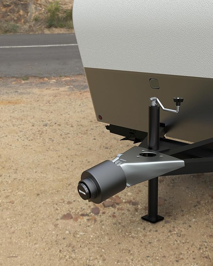 RETRUE Heavy Duty Trailer Lock, Fits 2 5/16-Inch Couplers, Ball Coupler&Safety Chains Anti-Theft,Trailer Hitch Locks for RV, Cargo, Boat, Dump Trailer (Black)