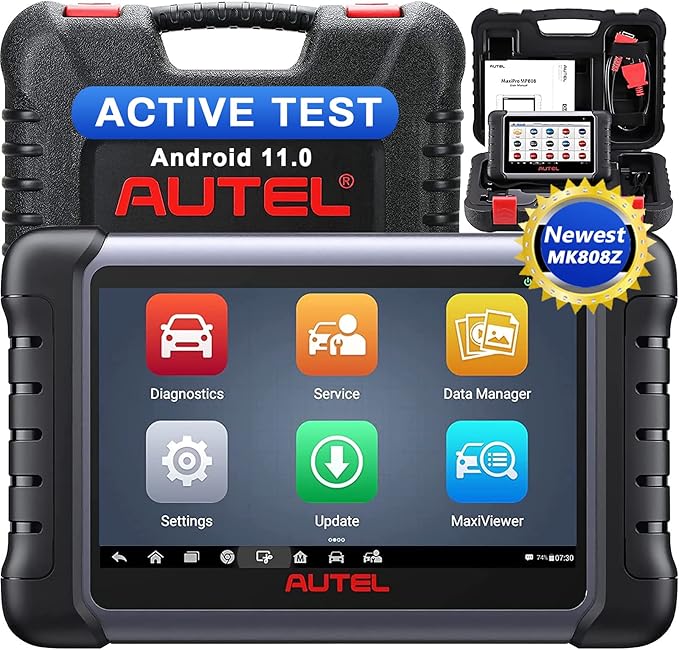 Autel MaxiCOM MK808Z Diagnostic Scan Tool - Android 11 Based Bi-Directional Control, Upgraded Ver. of MK808/MX808, All System Diagnosis, FCA Auto Auth, Oil Reset(Original)