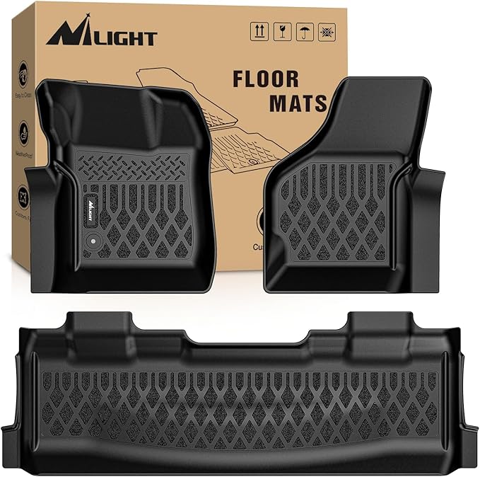 Nilight TPE Floor Mats for Ford F250 F350 F450 Super Duty Crew Cab 1999 2000 2001 2002 2003 2004 2005 2006 2007 All Weather Custom Fit Heavy Duty Floor Liners