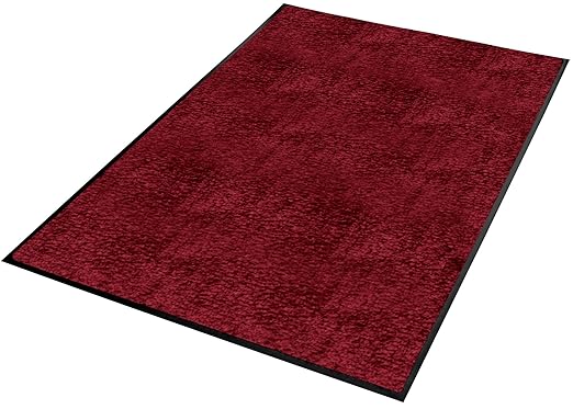 Guardian Floor Protection 94051455 Platinum Series Indoor Wiper Floor Mat, Rubber with Nylon Carpet, 5' Length, 14' Width,, Burgundy