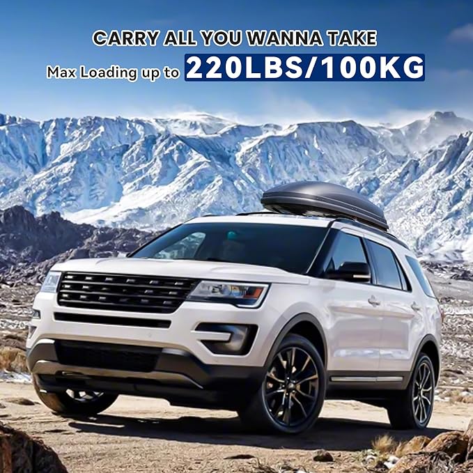 FLYCLE 220lbs Roof Rack Crossbars Fit for 2016-2019 Explorer with Anti-Theft Lcok, Aluminum Heavy Duty Cross Bars Rooftop Luggage Kayaks Bicycles Snowboard Canoe Carrier Cargo Bag