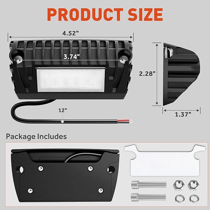 SnowyFox LED RV Porch Light - Aluminum Exterior Utility Light Led Outdoor Trailer Lights 12V Lighting Fixture 750 Lumen Replacement Lighting Enclosed Lights for RVs Trailers Campers