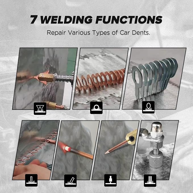 PLAYOCCAR Spot Welder Dent Puller,220V 3500W Dent Remover Tool for Car Body Repair Kit with 7Welding Modes & Auto/Manual Modes.