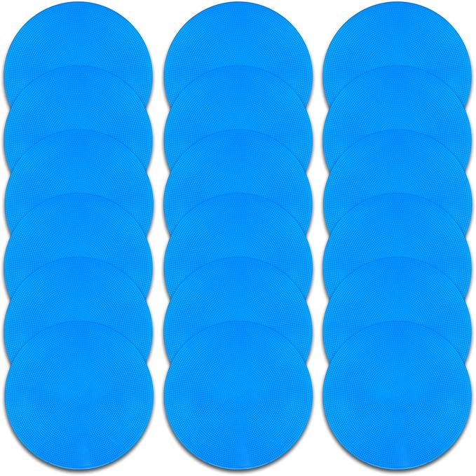 Poly Spot Markers 9 inch Non-Slip Rubber Agility Markers Flat Field Cones Floor Dots for Football, Soccer, Basketball Training Markers, School Activities, Exercise Drills, Social Distancing