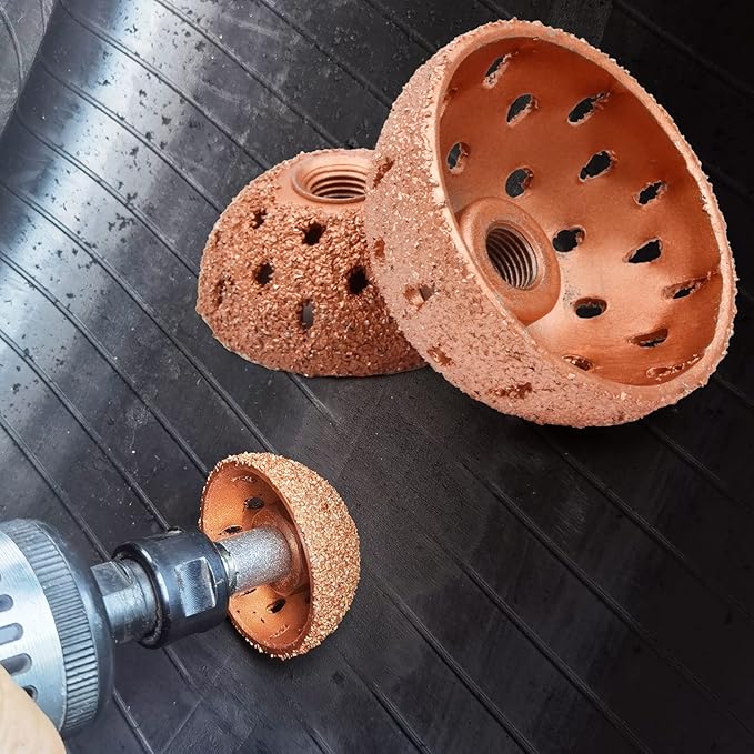 Tire Repair Patch Tools Tire Buffing Wheels 42 mm 55mm Tungsten Steel Buffing Wheel with Tire Patch Roller Scraping Cutter for Car Tire Grinding Polishing Accessories Kit