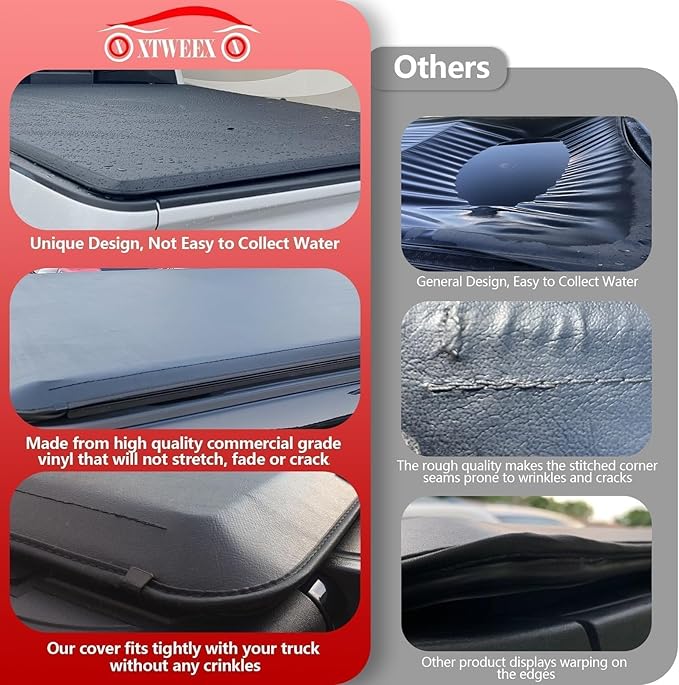 Soft Roll Up Truck Bed Tonneau Cover Compatible with 5.8 FT for 2019-2026 Chevy Silverado/GMC Sierra 1500 5.8 FT Bed