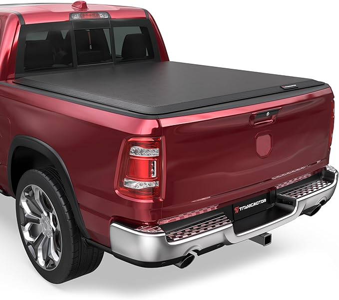 Soft Roll Up Truck Bed Tonneau Cover Compatible for 2002-2024 Dodge Ram 1500 Fleetside Without Ram Box（19-24 Classic Only 6.4FT 76Inch