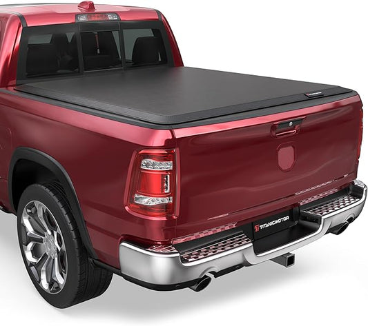 Soft Roll Up Truck Bed Tonneau Cover Compatible for 2002-2024 Dodge Ram 1500 Fleetside Without Ram Box（19-24 Classic Only 6.4FT 76Inch