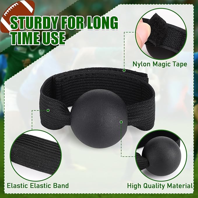 TOBWOLF 4PCS American Football Catching Trainer Band, Rugby Football Catching Receiver Trainers, Football Receiving Training, Volleyball Catching Training Hand Strap Beginner Practice Fingertip