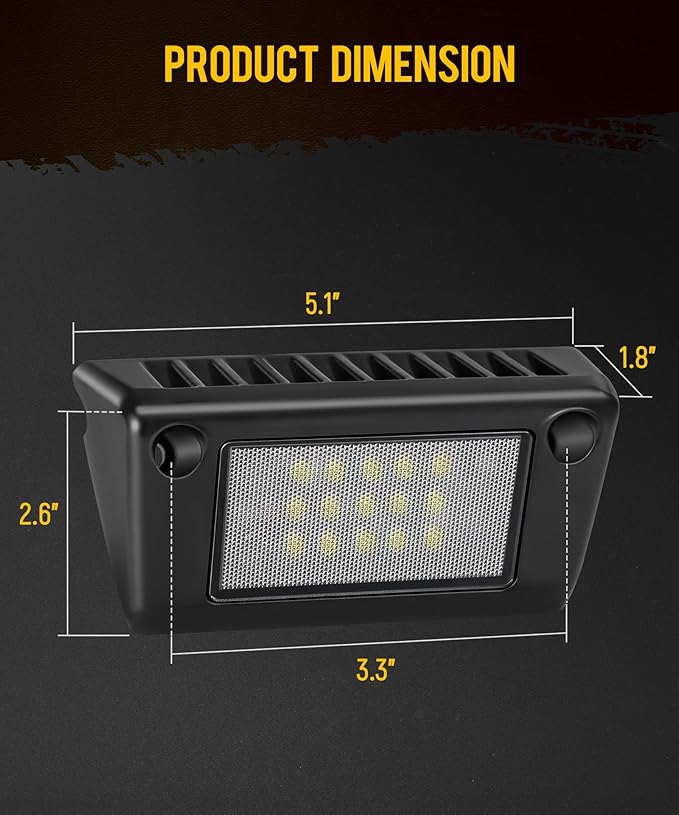 Partsam 2Pcs RV Porch Lights, 21LEDs Aluminum RV Exterior LED Light 1000LM White IP67 Waterproof for RV Camper Motorhome Trailer Trailer Boat