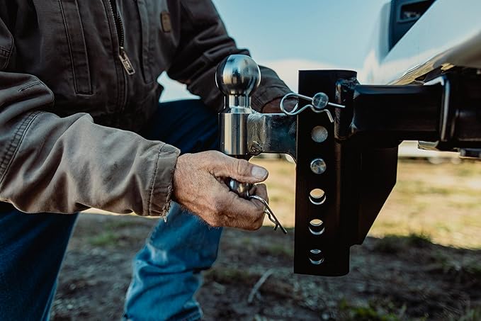 Andersen HITCHES | EZ Adjust Hitch | 4" Drop/Rise, 2" x 2-5/16" Combo Ball, 2-1/2" Shank | Adjustable Heavy Duty Towing for Trucks Trailer | 10K/16K GTWR Weight Level | 3291