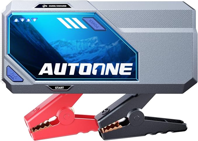 AUTOONE 9500A Car Jump Starter 12V Car Battery Jumper Starter Portable (All Gas/All Diesel) 168W DC Jump Box for Car Battery with Built-in Booster, Type-C Fast Charge & Jumper Cables Jump Pack