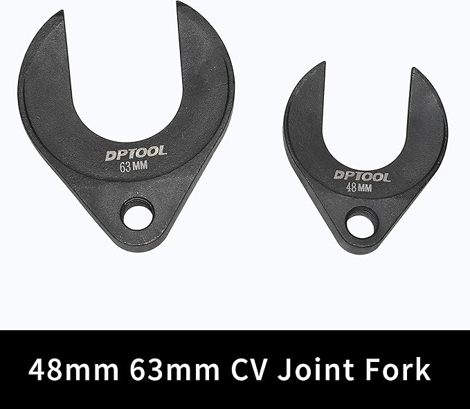 DPTOOL Inner CV Joint Puller Slide Hammer Front Wheel Drive Axle Half Shaft Removal Tool Kit Heavy Duty 10 Pounds Slide Hammer 63mm 48mm CV Joint Fork Adapter Attachments