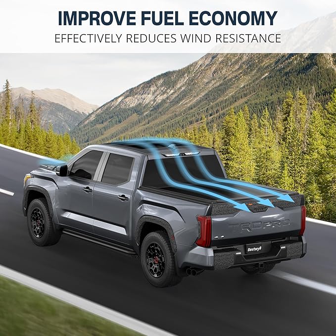 Retractable Hard Tonneau Cover Fits 2014-2025 Toyota Tundra 5.5 FT Truck Bed Spring-Loaded & Dual T-Slot Design | B33 |