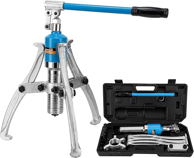 Bonvoisin 15T Hydraulic Gear Puller Set Wheel Bearing Puller Kit 2 or 3 Jaws Pulling Separator for Wheel Hubs Rotors Car Axles Pulleys Brake Drums