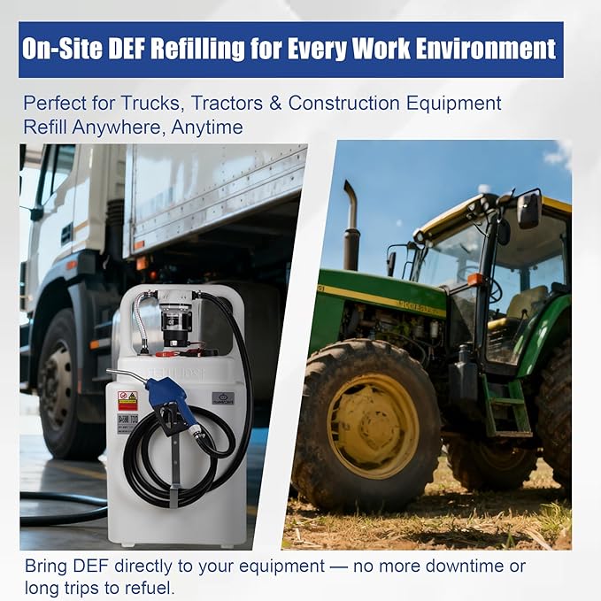 32 Gallon Portable DEF Transfer Tank with Dual-Wheel Design,12V Electric Pump, 10 GPM Flow Rate, Auto Shut-off Stainless Steel Nozzle,HDPE DEF Tank for Trucks, Farm Tractors & Fleets