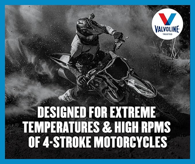 Valvoline 4-Stroke Motorcycle SAE 20W-50 Motor Oil 1 QT, Case of 6 (Pack of 2)