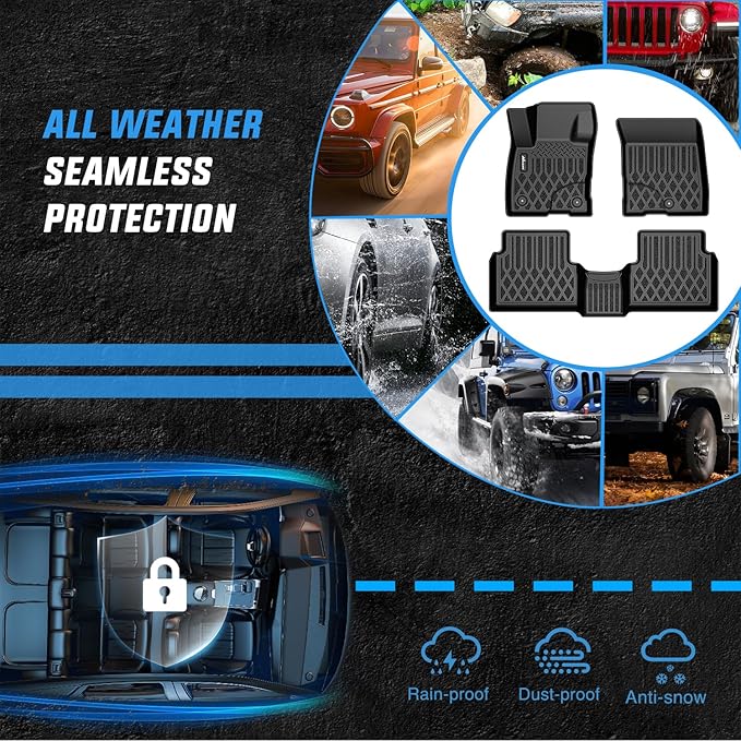 Nilight TPE Floor Mats for Ford Maverick (Gasoline Models Only) 2022 2023 2024 2025 All Weather Custom Fit Heavy Duty Floor Liners