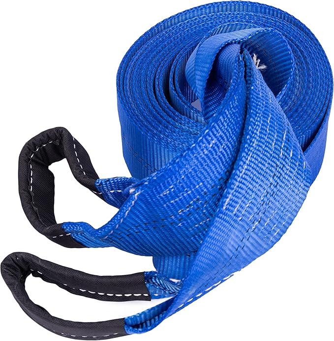 HFS(R) Blue Tree Saver, Winch Strap, Tow Strap 30,000 Pound Capacity(3X30FT)