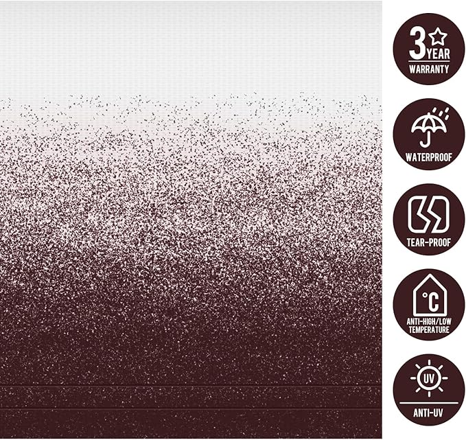 RV Awning Fabric Replacement Standard Grade Premium Vinyl 1000D Universal Fit 12-22 Feet Cold-Crack Tested at -25°F Reinforced RV Awning Replacement Fabric(15'(Fabric 14'2"), Burgundy Fade)