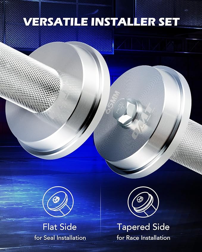 Orion Motor Tech Bearing Press Kit & Blind Hole Collet Bearing Race and Seal Puller Extractor Kit, 26pc Bearing Remover & Installer Kit with 10 Split Collets 9 Driver Discs, Bearing Puller Set