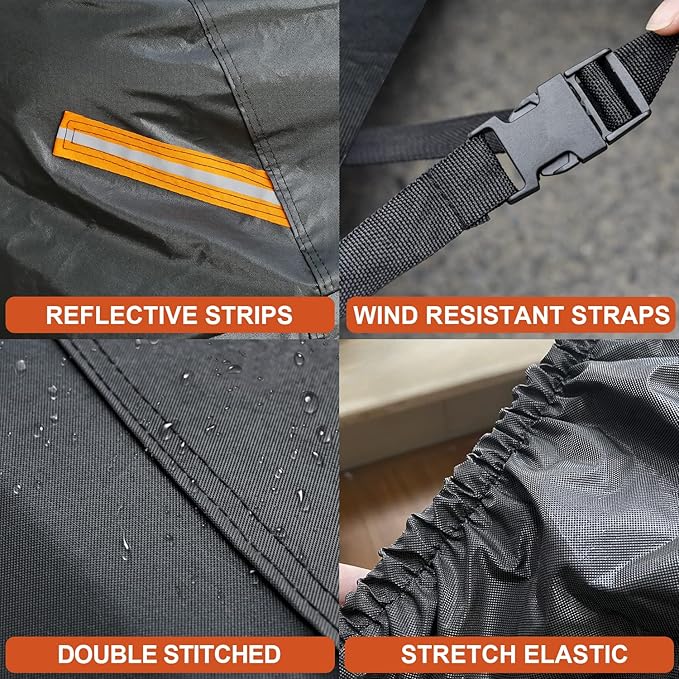 Kayme 7 Layers Car Cover Waterproof All Weather, Universal Fit for Pontiac Firebird, Trans AM, Dodge Challenger, Ford Thunderbird Outdoor Full Cover Rain Sun Protection (194-208 inch).