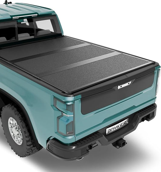 Hard Tri Fold Truck Bed Tonneau Cover Compatible with Chevy Silverado GMC Sierra 1500 New Body Style 2019-2025,Fits 5.8 ft Bed