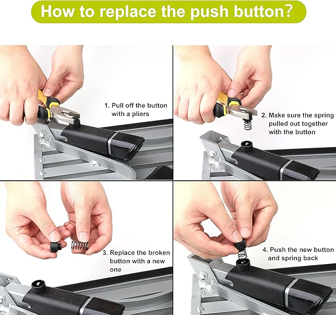 Pr1me Replacement Rubber Feet and Push Button for Pr1me Adjustable Height Aluminum Platform Step