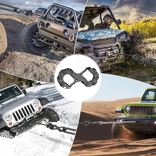 Nilight S-Shape Shackle, Quick Release Tow Hook for Winch Cable Ropes, 33,000 lbs Heavy Duty for Off-Road Recovery, Towing Extension, Tree Saver, Winch Shackle, Forged Steel, Black