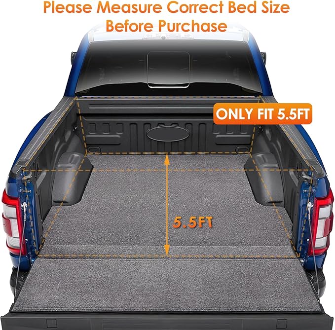 Nilight Soft Tri-fold Truck Bed Tonneau Cover Compatible with Ford F150 2015 2016 2017 2018 2019 2020 2021 2022 2023 2024 2025-5.5ft