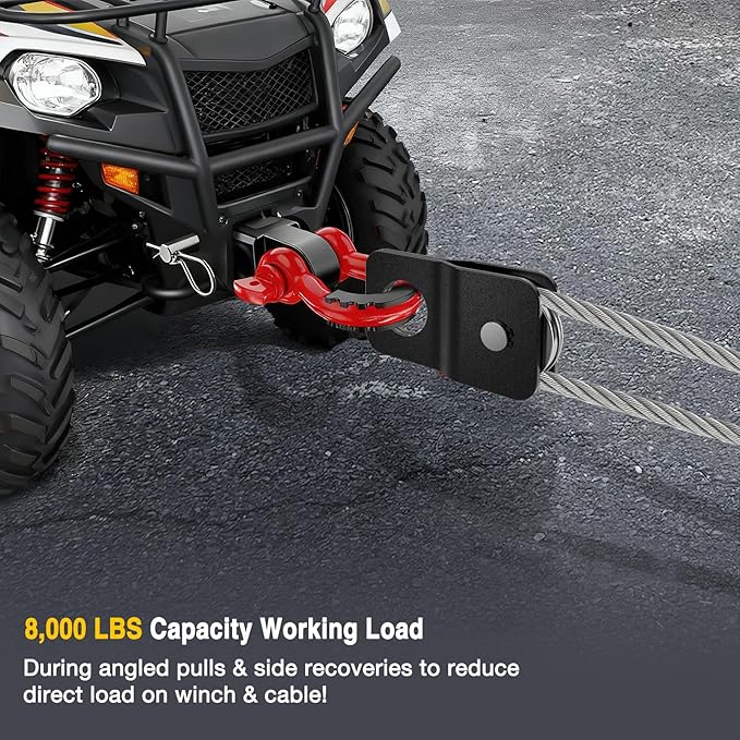 Nilight 4 Ton Winch Snatch Block Towing Pulley Blocks 8000 LBS Capacity, Heavy Duty Offroad Recovery Accessory for Synthetic Rope & Steel Cable Universal ATV UTV