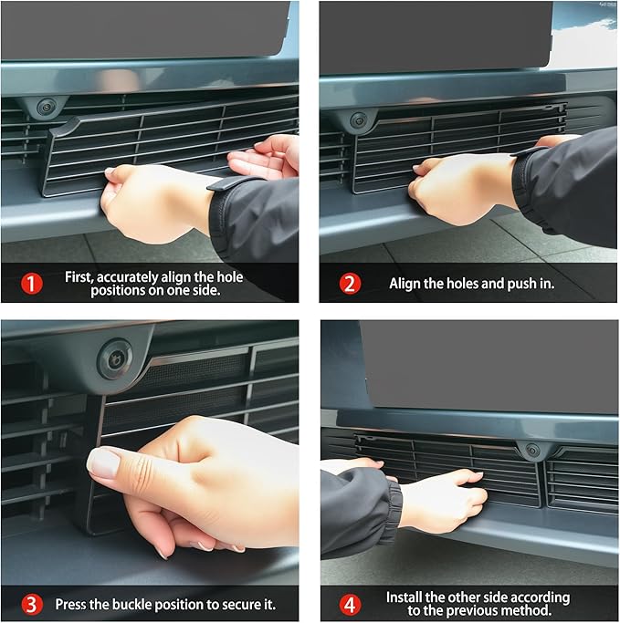 Grille Mesh Inserts for Tesla Model Y 2025 2026 Juniper Front Air Inlet Vent Grille Cover Grid ABS Detachable Replacement for New Model Y Juniper (Launch Series) Accessories