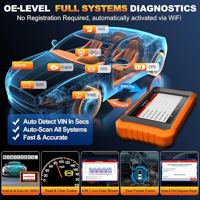2025 LAUNCH Creader Elite V2.0 fit for Toyota Lexus Bi-Directional Scan Tool, Full System OBD2 Scanner, All Reset Service Code Reader, AUTOVIN, ECU Code, Battery Registration, Lifetime Free Update