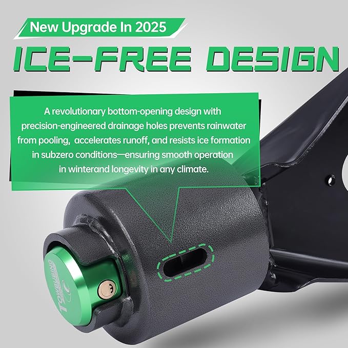 Trailer Coupler Lock, Fits 2 5/16-Inch Couplers, Secures Safety Chains, Upgrade Coating, Ice-Free Bottom Design, for RV, Trailer, Boat, Pickup, 360° Tamper-Proof, Heavy Duty Anti-Theft