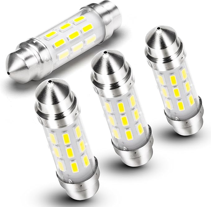 4PCS RV Refrigerator Fridge Light Bulb 41mm, DC12V LED Festoon Bulb, 214-2 578 211-2 Trailer Camper Motorhome RV 212-2 Interior Car Reading Dome Map Trunk Door License Plate Courtesy Lights Bright