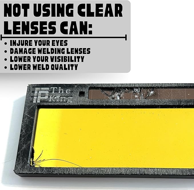 10 Pack of 2x4.25 Clear Welding Lenses, Replacement Clear Welding Lens 2x4 1/4, Welding Hood Clear Lenses, Top Protection For Welding Lens And Eyes, Lightweight, 0.04" Thick