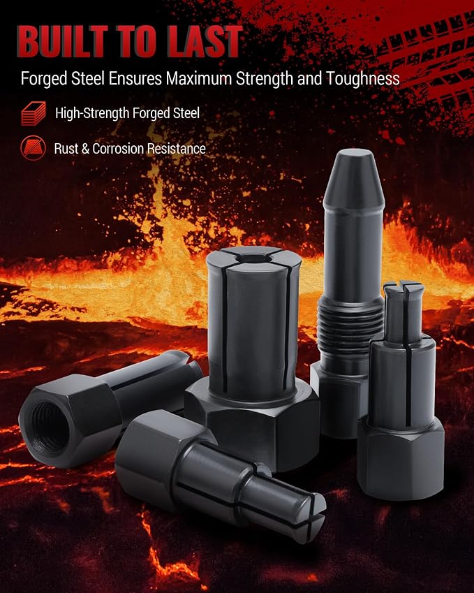 Motorcycle Wheel Bearing Puller Set, 10 Piece Blind Hole Bearing Puller Tool Kit for Removing Motorcycle Bearings, 8-25mm Motorcycle Wheel Inner Bearing Removal Tool Set